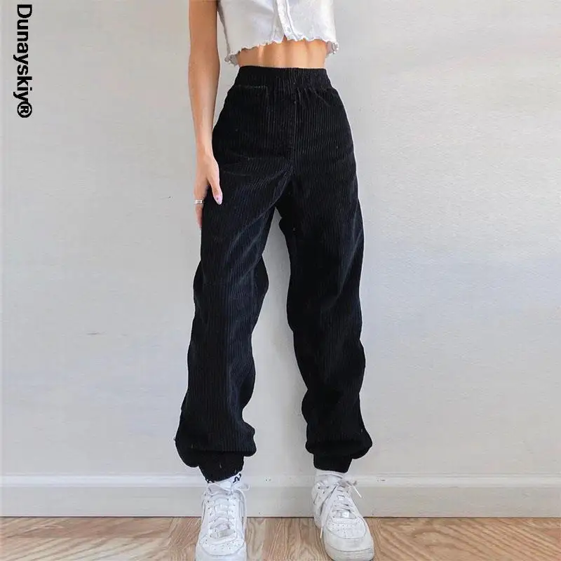 2021 Women's Y2K Vintage Corduroy Pants Low Waist Female Gothic Black Trousers Streetwear 90s Outfits Harem Pants
2021 Women's Y2K Vintage Corduroy Pants Low Waist Female Gothic Black Trousers Streetwear 90s Outfits Harem Pants