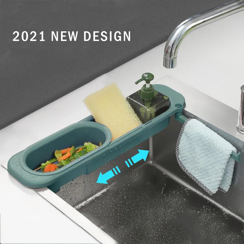 Telescopic Sink Rack Holder Expandable Storage Drain Basket Soap Sponge Holder Kitchen Sinks Shelf Organizer Dish Cloth Hanger
Telescopic Sink Rack Holder Expandable Storage Drain Basket Soap Sponge Holder Kitchen Sinks Shelf Organizer Dish Cloth Hanger
