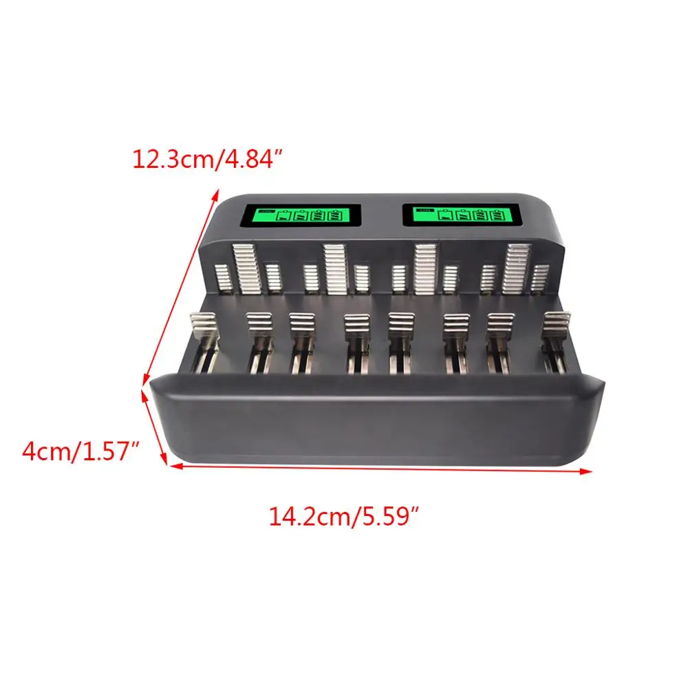 8 Slots Intelligent LCD Display USB Smart Battery Charger Charging Station Dock Stand for AA AAA C D Size Rechargeable Batteries
8 Slots Intelligent LCD Display USB Smart Battery Charger Charging Station Dock Stand for AA AAA C D Size Rechargeable Batteries