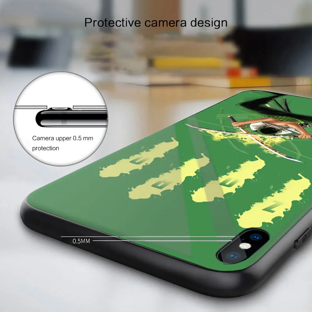 One Piece Zoro Soft Glass Silicone Case For iPhone 12 11 Pro X XS Max XR 8 7 6 Plus SE 2020 S Mini Balck Cover
One Piece Zoro Soft Glass Silicone Case For iPhone 12 11 Pro X XS Max XR 8 7 6 Plus SE 2020 S Mini Balck Cover