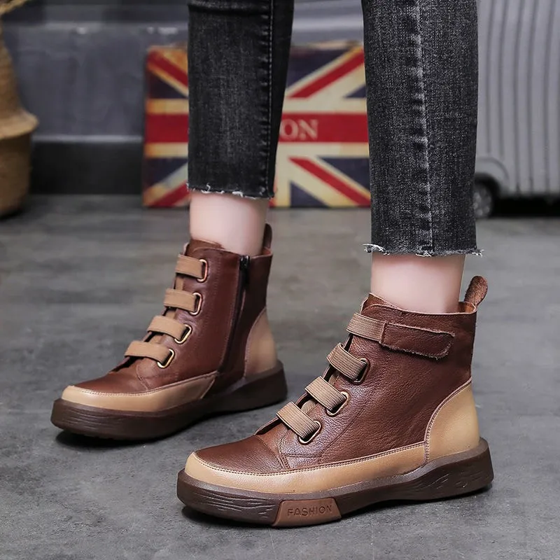 2021 New Women Round Toe Velcro Booties Ankle Boots for Women's Female Winter Handmade Sewing Casual Platform Boots Botas Mujer
2021 New Women Round Toe Velcro Booties Ankle Boots for Women's Female Winter Handmade Sewing Casual Platform Boots Botas Mujer