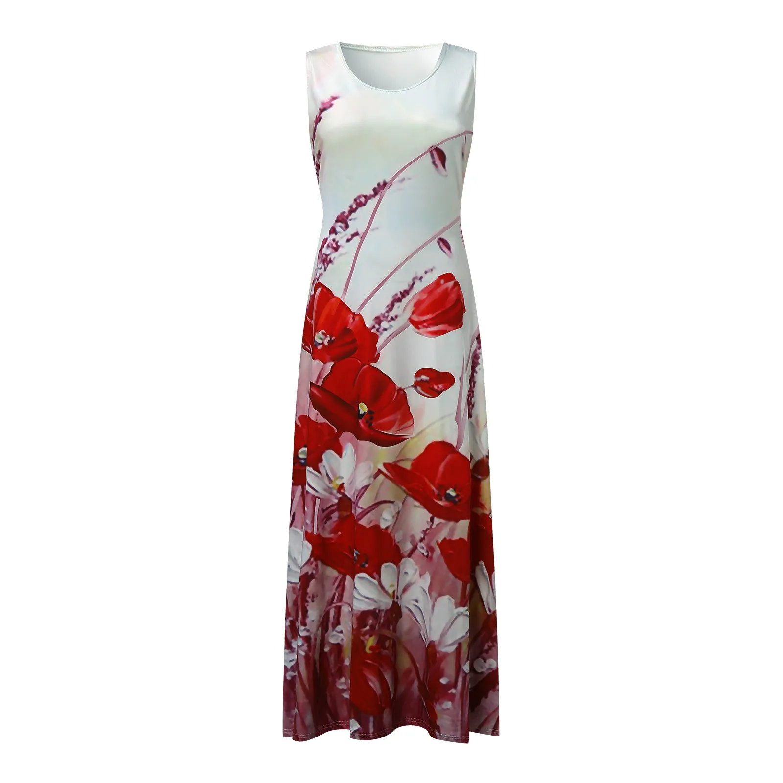 40# Plus Size Floral Maxi Dress Loose Casual Sleeveless Maxi Dress Bohemia Tank Long Dress Oversized Pocket Dress Robe Femme
40# Plus Size Floral Maxi Dress Loose Casual Sleeveless Maxi Dress Bohemia Tank Long Dress Oversized Pocket Dress Robe Femme
