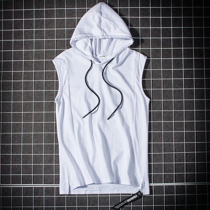 Summer new sports fitness vest men's hooded sleeveless men's Vest
Summer new sports fitness vest men's hooded sleeveless men's Vest