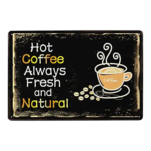 Worldwood Vintage Metal Sign,Coffee Cafe Wall Decor,Retro Novelty Hot Coffee Fresh Tin Sign for Cafe Home Art Wall Decoration,&l
Worldwood Vintage Metal Sign,Coffee Cafe Wall Decor,Retro Novelty Hot Coffee Fresh Tin Sign for Cafe Home Art Wall Decoration,&l