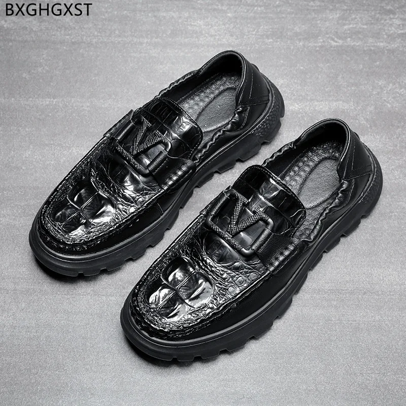 Platform Leather Casual Shoes for Man 2022 Luxury Brand Slip on Shoes Men Black Loafers Crocodile Shoes Man Chaussure De Homme
Platform Leather Casual Shoes for Man 2022 Luxury Brand Slip on Shoes Men Black Loafers Crocodile Shoes Man Chaussure De Homme