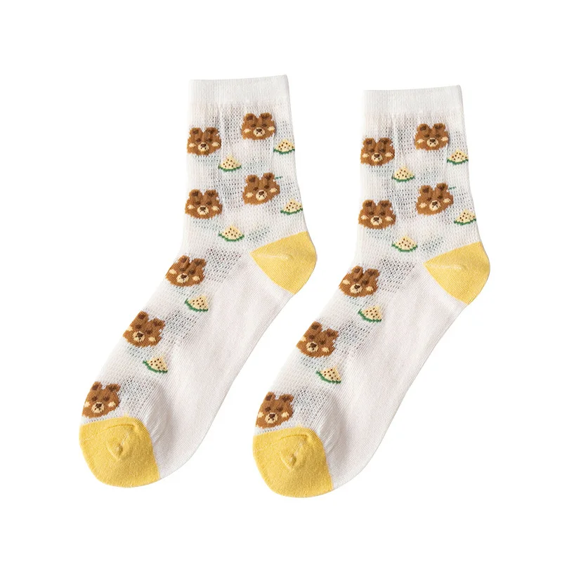 1 Pair New Summer Mesh Middle Tube Socks Women Yellow Casual Bear Floral Print Breathable Socks Girls Cute Sweet Fashion Socks 
1 Pair New Summer Mesh Middle Tube Socks Women Yellow Casual Bear Floral Print Breathable Socks Girls Cute Sweet Fashion Socks