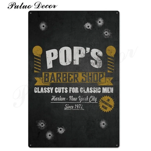 Металлическая винтажная металлическая вывеска для парикмахерской в стиле ретро
Металлическая винтажная металлическая вывеска для парикмахерской в стиле ретро