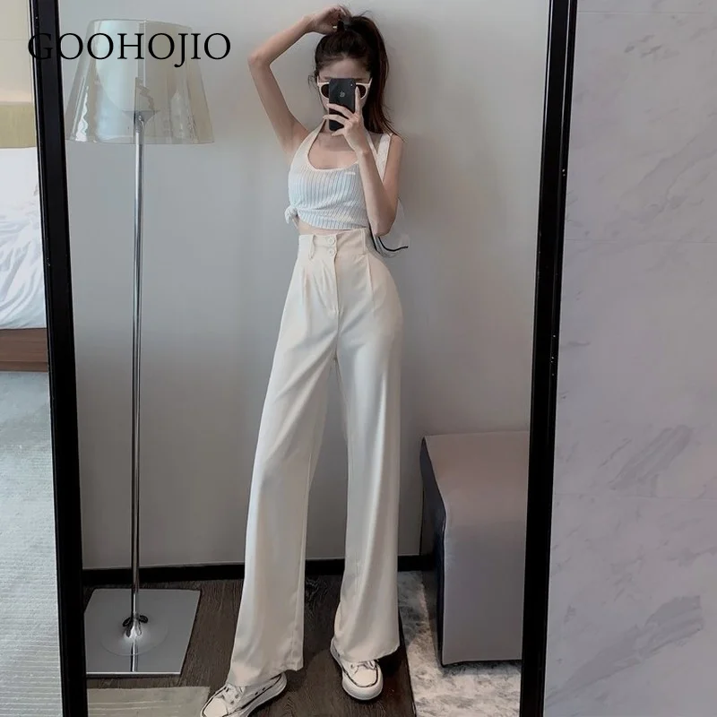 2021 New Women Casual Pants Loose Style Straight Suit Pants High Waist Chic Office Ladies Pants Trousers Streetwear Female Pants
2021 New Women Casual Pants Loose Style Straight Suit Pants High Waist Chic Office Ladies Pants Trousers Streetwear Female Pants