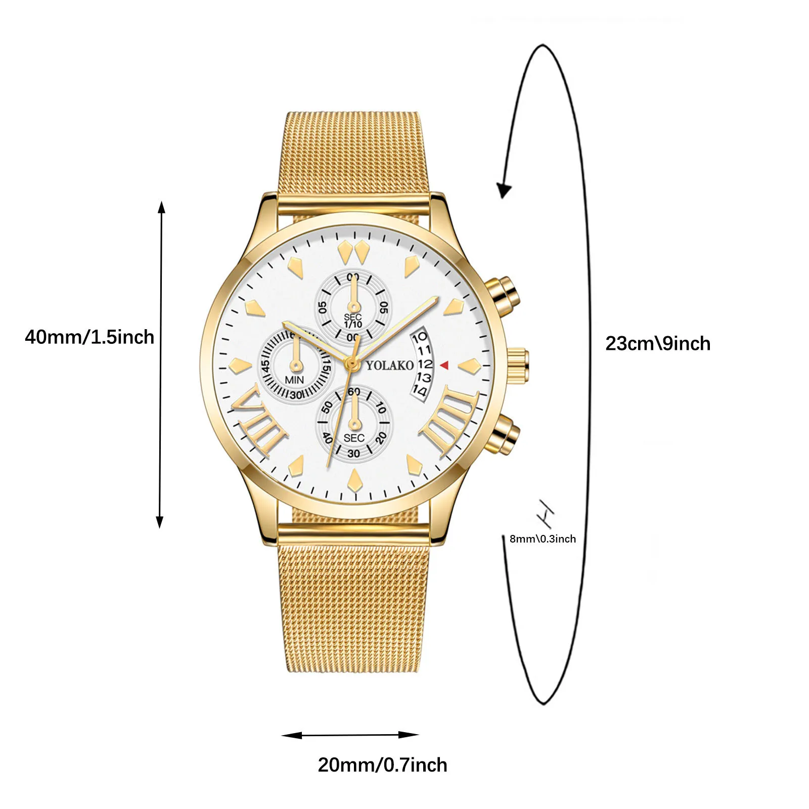 YOLAKO Luxury Brand New Round Men's Casual Quartz Watch Glass Stainless Steel Strap Watch military grade uhren herren F5
YOLAKO Luxury Brand New Round Men's Casual Quartz Watch Glass Stainless Steel Strap Watch military grade uhren herren F5