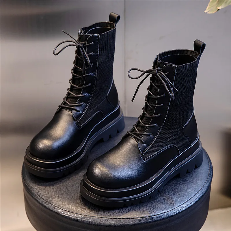 Genuine leather Platform Boots New Autumn Women Light Comfortable Chunky Boots Fashion Lace up Lady Shoes Footwear
Genuine leather Platform Boots New Autumn Women Light Comfortable Chunky Boots Fashion Lace up Lady Shoes Footwear