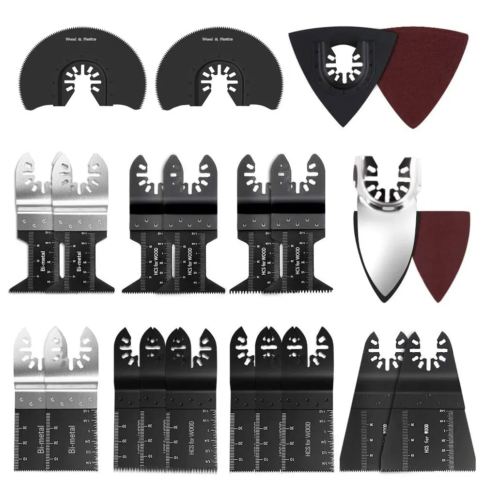 40 Pcs/Set Oscillating Multi Tool Saw Blades For Renovator Power Tools Cutting Wood Tools Multimaster Electric Tools Accessories
40 Pcs/Set Oscillating Multi Tool Saw Blades For Renovator Power Tools Cutting Wood Tools Multimaster Electric Tools Accessories