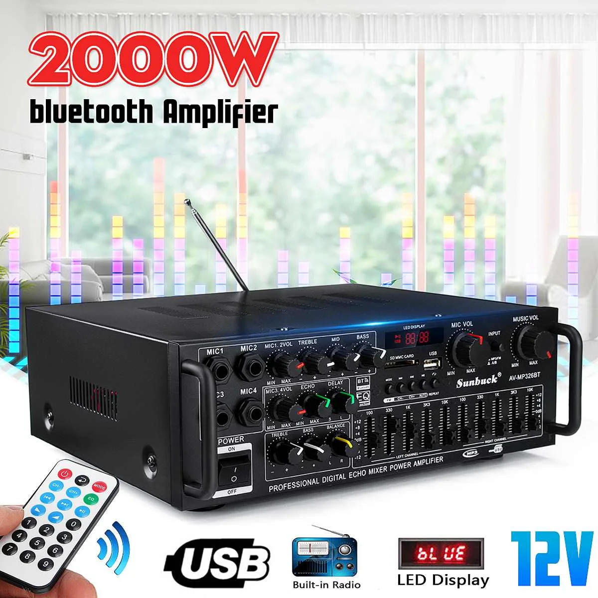 Bluetooth HIFI усилитель высокого разрешения, 2 канала, усилитель мощности, аудио, USB, SD, с пультом дистанционного управления
Bluetooth HIFI усилитель высокого разрешения, 2 канала, усилитель мощности, аудио, USB, SD, с пультом дистанционного управления