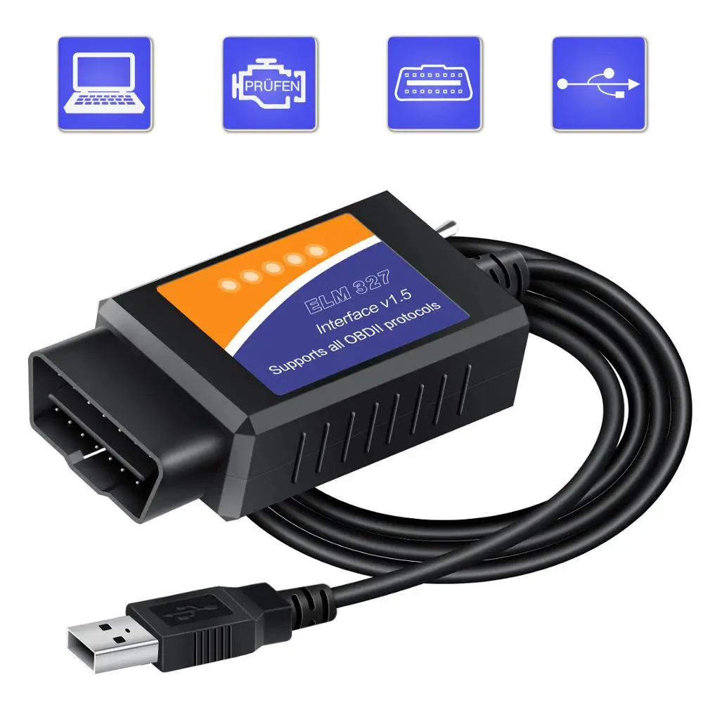 327 OBD2 сканер elm 327 USB v1.5 Bluetooth считыватель кодов автомобильный диагностический сканер инструмент для Forscan автомобильный 
327 OBD2 сканер elm 327 USB v1.5 Bluetooth считыватель кодов автомобильный диагностический сканер инструмент для Forscan автомобильный