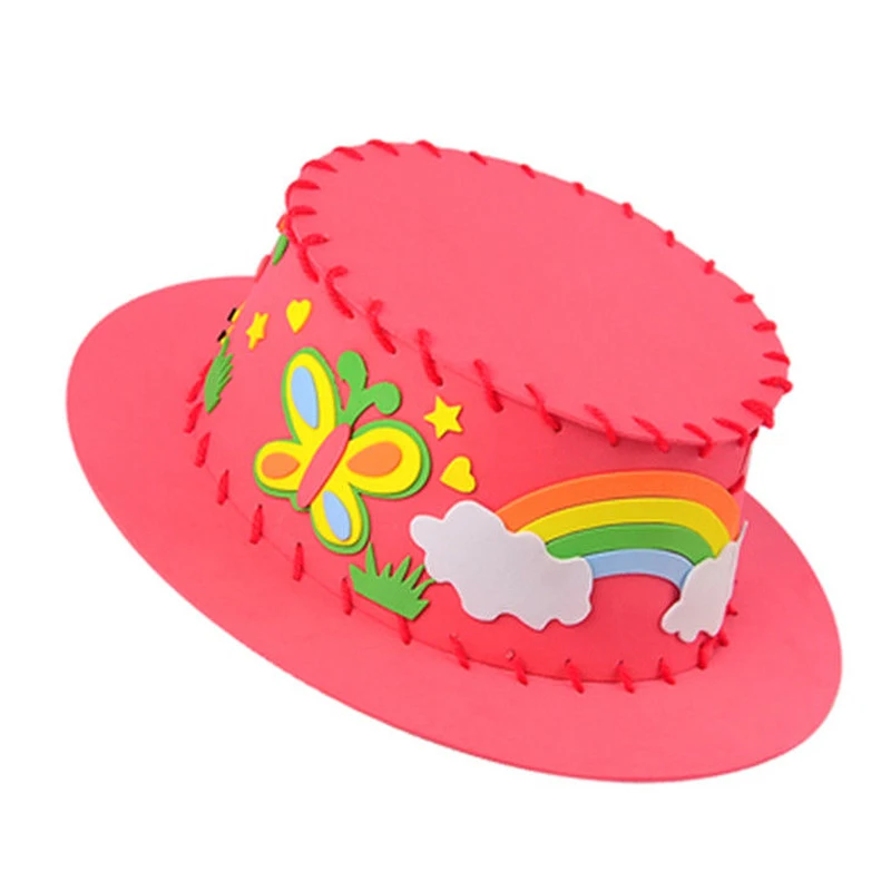 DIY Environmental Protection EVA Hat Children Handmade DIY Production Three-Dimensional Paste Painting Creative Sewing 
DIY Environmental Protection EVA Hat Children Handmade DIY Production Three-Dimensional Paste Painting Creative Sewing