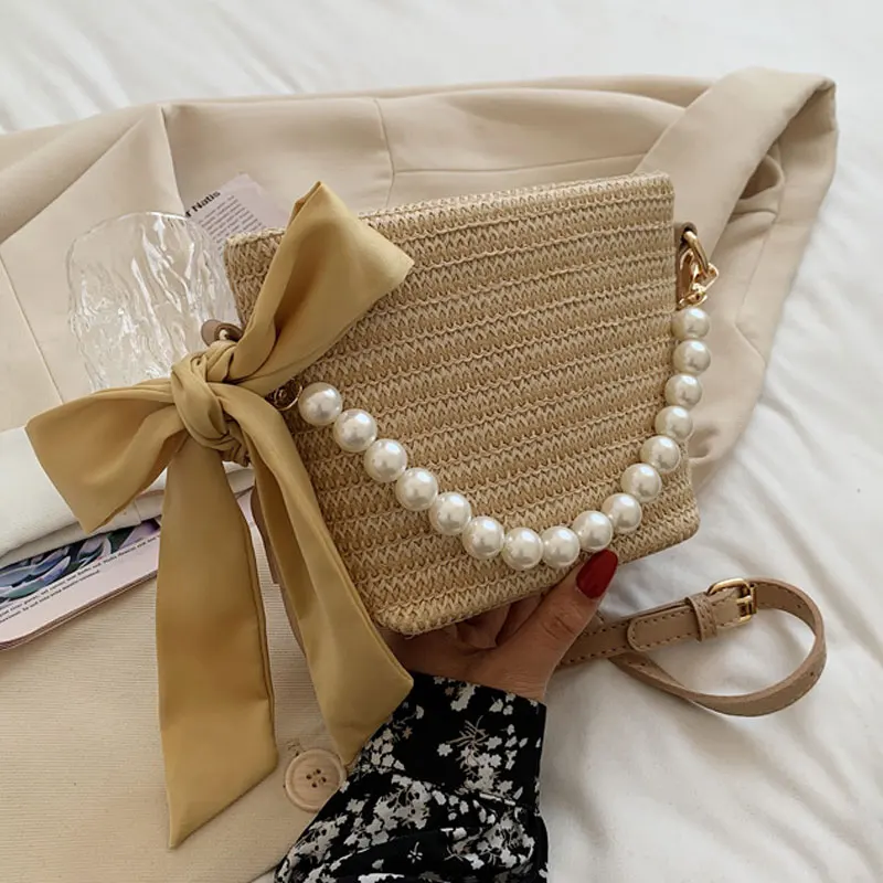 YoReAi Crossbody Bags For Women 2021 New Fashion Pearl Chain Summer Straw Beach Casual Shoulder Handbag Handmade Messenger Bag
YoReAi Crossbody Bags For Women 2021 New Fashion Pearl Chain Summer Straw Beach Casual Shoulder Handbag Handmade Messenger Bag