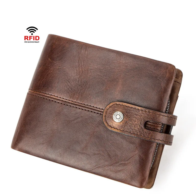 RFID Anti-Theft Wallet Men Vintage Short Slim Male Coin Purse Card Holder Genuine Leather Men wallet with coin Pocket Money Bags
RFID Anti-Theft Wallet Men Vintage Short Slim Male Coin Purse Card Holder Genuine Leather Men wallet with coin Pocket Money Bags
