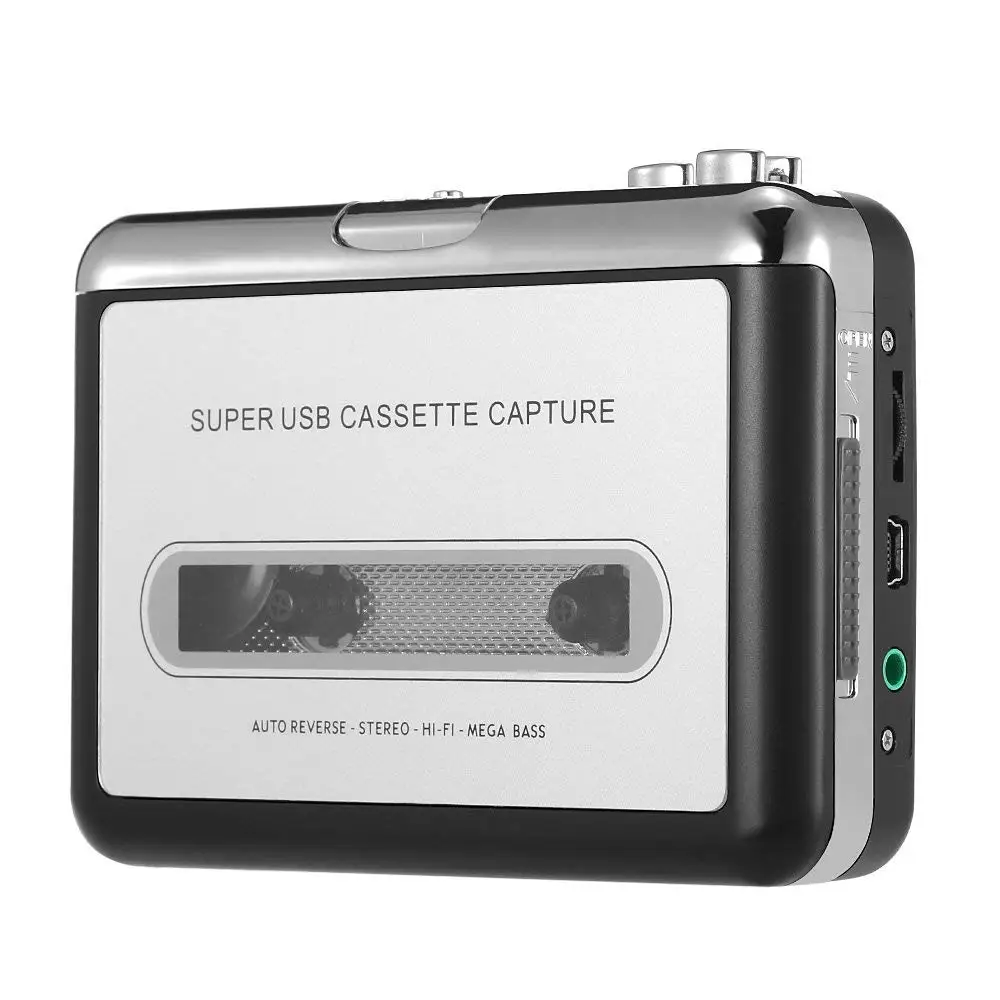 Portable Cassette Player Tape Captures Recorder via USB Compatible with laptops and PC convert tape cas | Электроника