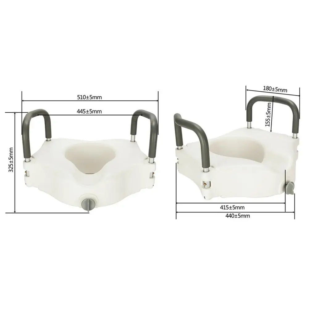 300 lbs Load Weight Plastic Raised Height Toilet Seat with Handle White Aluminum Alloy & Plastic & Foam For Patient Old man
300 lbs Load Weight Plastic Raised Height Toilet Seat with Handle White Aluminum Alloy & Plastic & Foam For Patient Old man
