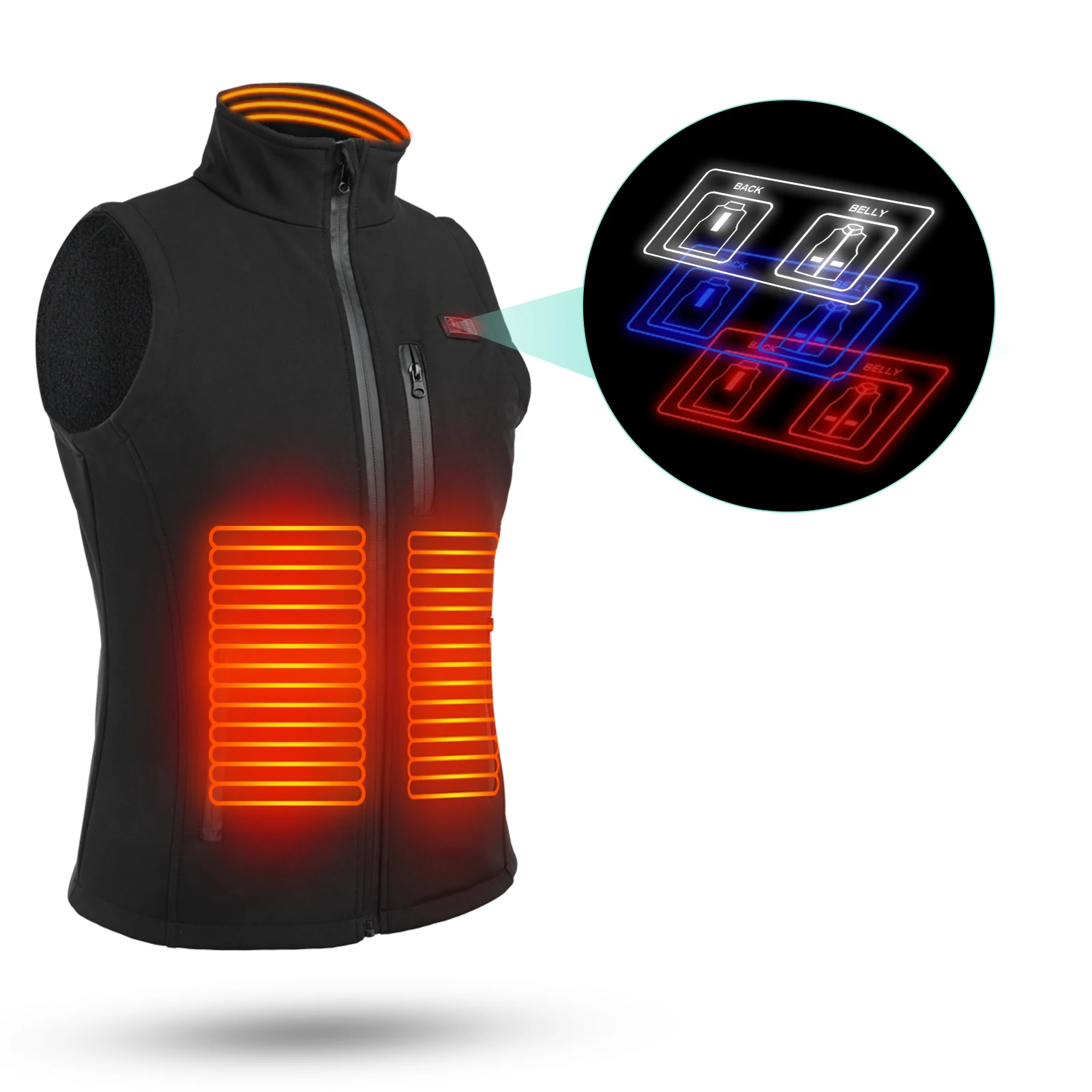 Black Smart Temperature Control Heating Clothing Charging Clothes Electric Men Women Jackets To Keep Warm Electric Heating Vest
Black Smart Temperature Control Heating Clothing Charging Clothes Electric Men Women Jackets To Keep Warm Electric Heating Vest