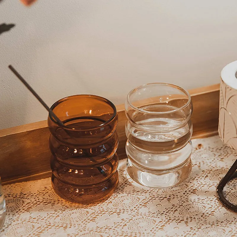 

Креативная стеклянная кружка в форме волны, термостойкая пивная кружка для чая, кофе, сока, молока, чая, домашнего кафе, посуда для напитков в...