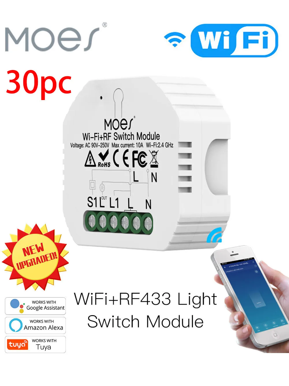 Wholesale Mini Smart Switch Alexa Module Interruptor Wifi Switch Alexa Smart Home Tuya Light Switch Wireless Wifi Controller
Wholesale Mini Smart Switch Alexa Module Interruptor Wifi Switch Alexa Smart Home Tuya Light Switch Wireless Wifi Controller