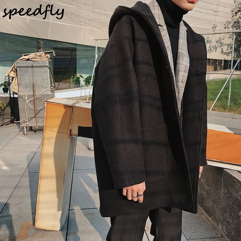 Wool Men Mid-long Winter Thickening Coat Hooded All-match Plus Size 3XL Big Pockets All-match Streetwear Mens Overcoat Fashion
Wool Men Mid-long Winter Thickening Coat Hooded All-match Plus Size 3XL Big Pockets All-match Streetwear Mens Overcoat Fashion