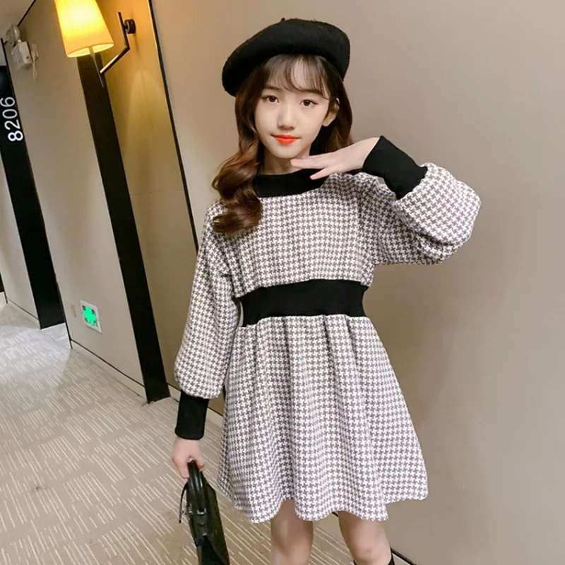 Girls Dress New Autumn & Winter Kids Plaid Dress Elastic Knit Top Patchwork Baby Princess Dress Children Party Costume 3-14Yrs
Girls Dress New Autumn & Winter Kids Plaid Dress Elastic Knit Top Patchwork Baby Princess Dress Children Party Costume 3-14Yrs