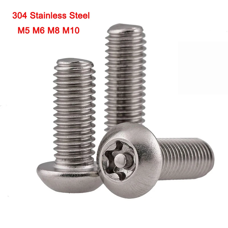 GB/T2672 304 Stainless Steel Pan Head Torx Security Screw Inside Plum Flower Belt Pillar Type Anti-theft Bolt M5 M6 M8 M10
GB/T2672 304 Stainless Steel Pan Head Torx Security Screw Inside Plum Flower Belt Pillar Type Anti-theft Bolt M5 M6 M8 M10