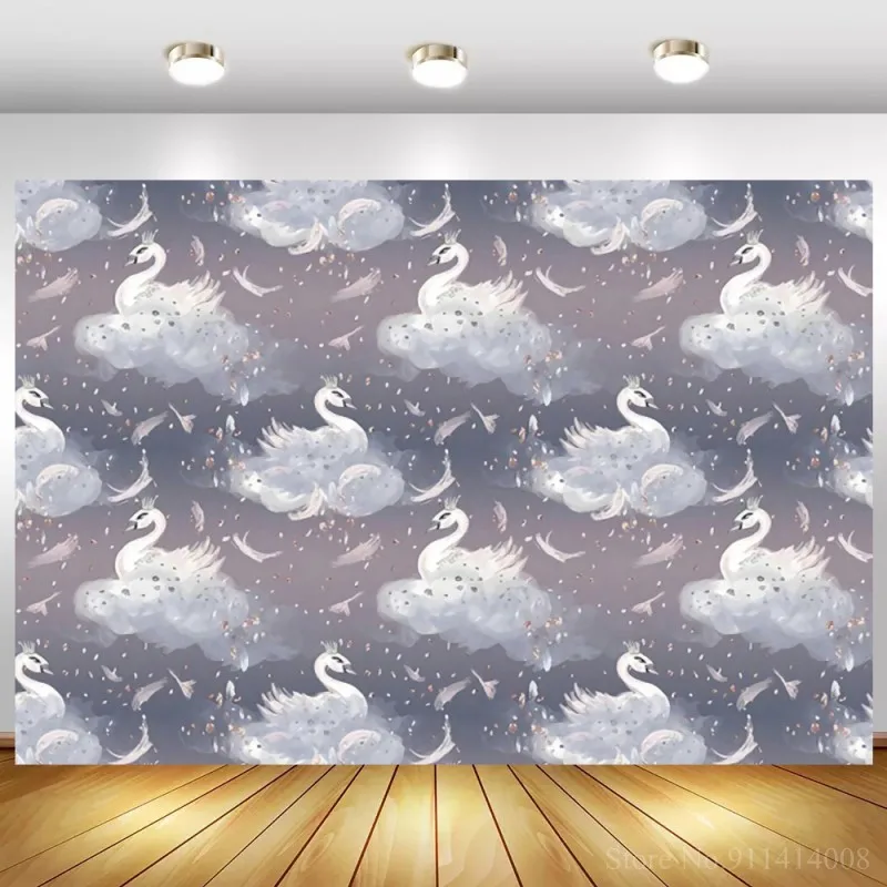 Repeated White Swan Newborn Baby Shower Photographic Background Children Birthday Studio Photocall Photo Backdrop
Repeated White Swan Newborn Baby Shower Photographic Background Children Birthday Studio Photocall Photo Backdrop