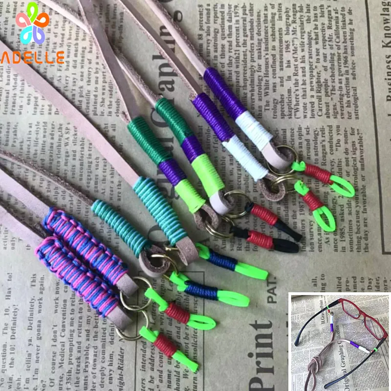 100% Geniune Leather strap Necklace Round/Flat for eyeglasses Sunglasses Handmade Colorful Anti-slip string Chain free shipping
100% Geniune Leather strap Necklace Round/Flat for eyeglasses Sunglasses Handmade Colorful Anti-slip string Chain free shipping