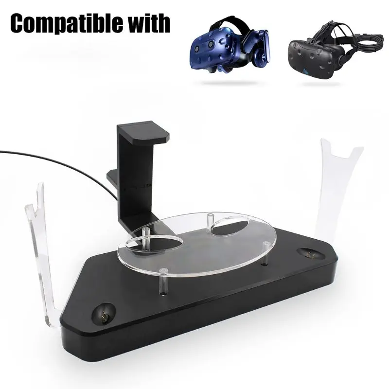 Wireless Helmet Handle Dual Charging Stand Dock Holder Charger for HTC VIVE/VIVE Pro Controller Accessories