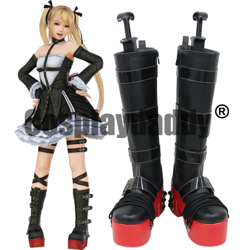 

Dead or Alive 5 Ultimate Arcade Warriors All-Stars Lil' Servant Marie Rose Game Cosplay Shoes Platform Knee-high Boots C006