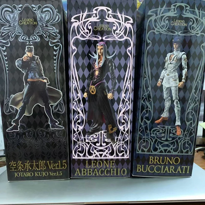 

Anime JoJo's Bizarre Adventure Bruno Bucciarati Leone Abbacchio Kuujou Joutarou PVC Action Figure Collection Model Toys Gift