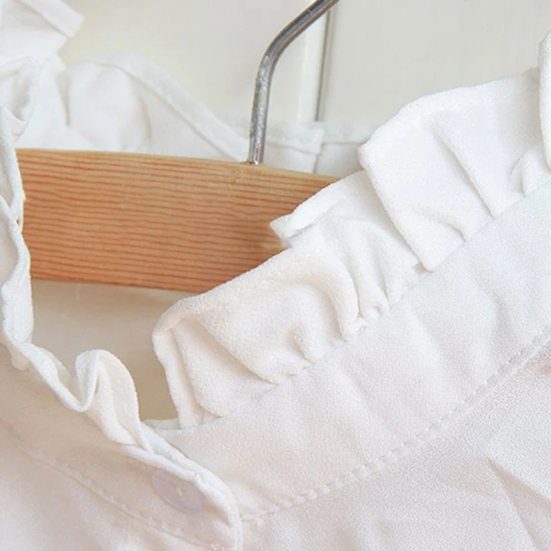 Women Ruffles Chiffon White Fake Collar Curved Hem Detachable Dickey Half Blouse H7EF
Women Ruffles Chiffon White Fake Collar Curved Hem Detachable Dickey Half Blouse H7EF