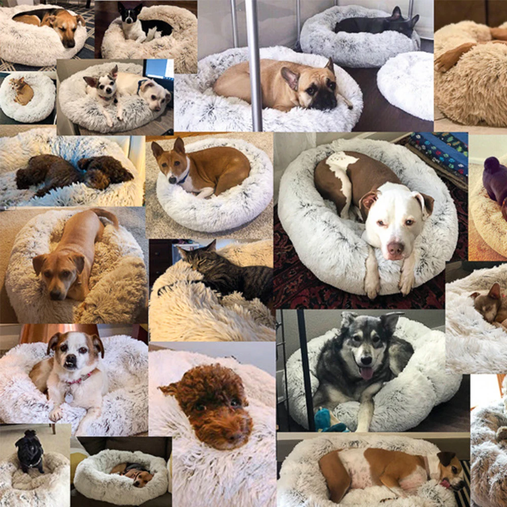 50CM Dogs Cats Bed Long Plush Donut Pet Round Orthopedic Lounger Sleeping Bag Kennel Cat Puppy Sofa House
50CM Dogs Cats Bed Long Plush Donut Pet Round Orthopedic Lounger Sleeping Bag Kennel Cat Puppy Sofa House