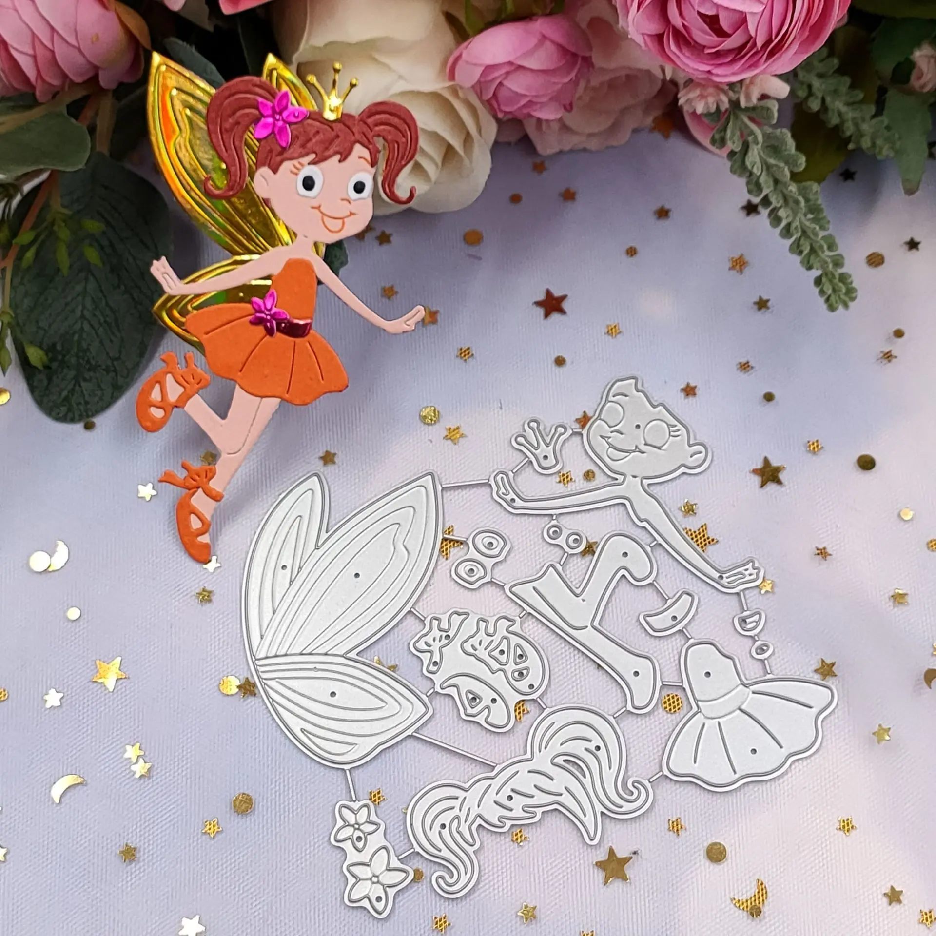 Stamp and Dies Flower Fairy Metal Cutting Dies for DIY Scrapbooking Album Paper Cards Decorative Crafts Embossing Die Cuts
Stamp and Dies Flower Fairy Metal Cutting Dies for DIY Scrapbooking Album Paper Cards Decorative Crafts Embossing Die Cuts