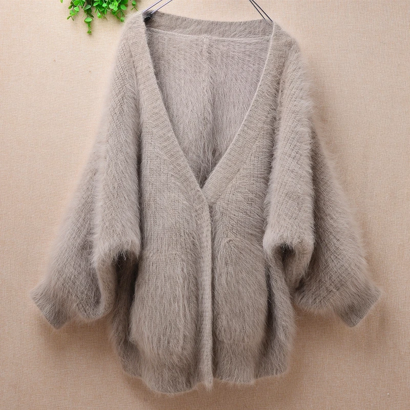 female women winter thick warm mink cashmere knitted long batwing sleeves v-neck loose cardigan angora fur jacket coat sweater
female women winter thick warm mink cashmere knitted long batwing sleeves v-neck loose cardigan angora fur jacket coat sweater