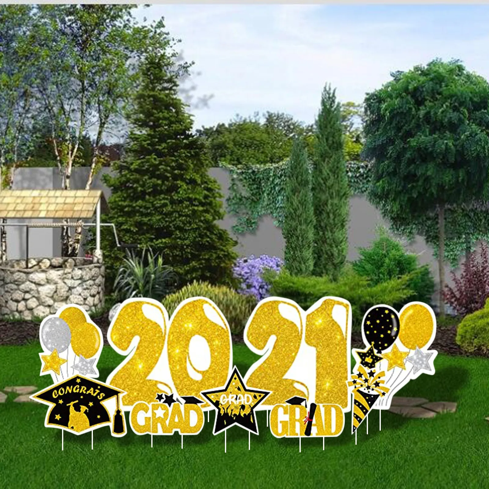 7PC Graduation Decorations Gift 2021 Garden Sign Decorations Outdoor Lawn Yard Sign Yard Party Anniversary Garden Home Decor
7PC Graduation Decorations Gift 2021 Garden Sign Decorations Outdoor Lawn Yard Sign Yard Party Anniversary Garden Home Decor