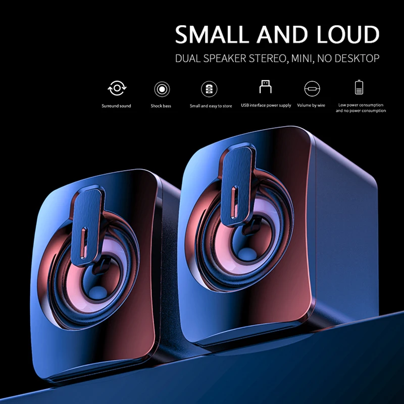 Mini Computer Speaker USB Wired Speakers 3D Stereo Sound Surround Loudspeaker For PC Laptop Notebook Not BT Loudspeakers
Mini Computer Speaker USB Wired Speakers 3D Stereo Sound Surround Loudspeaker For PC Laptop Notebook Not BT Loudspeakers