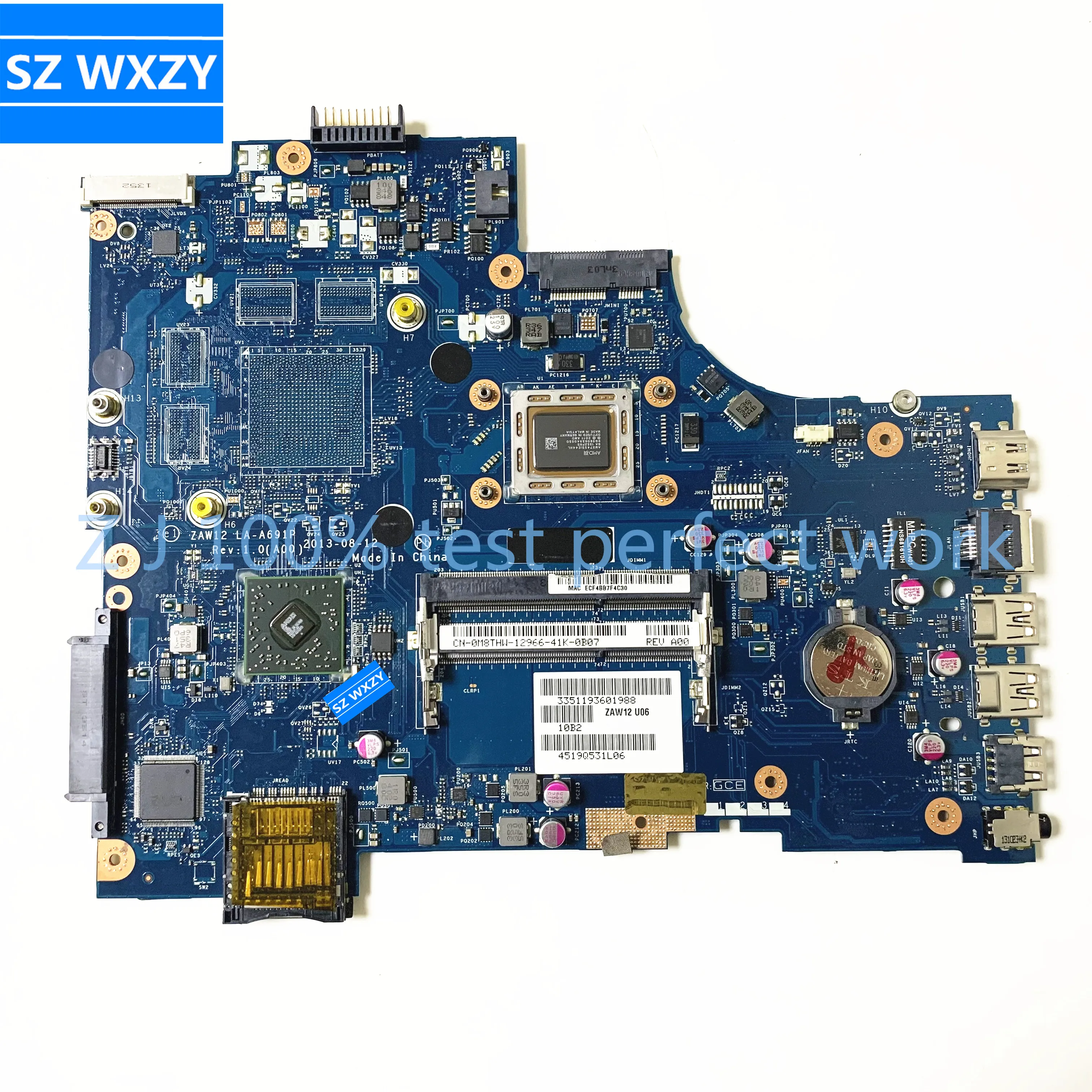 Для DELL Inspiron 17R 5735 материнская плата портативного компьютера с A10-5745M LA-A691P 0M8THW M8THW