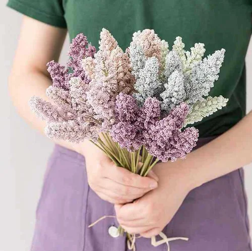 6Pcs/Pack Artificial Vanilla Mini Foam Berry Spike Artificial Flowers Bouquet for Home Plant Wall Decoration Cereals Plant Heap
6Pcs/Pack Artificial Vanilla Mini Foam Berry Spike Artificial Flowers Bouquet for Home Plant Wall Decoration Cereals Plant Heap