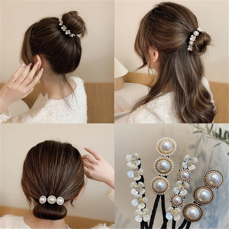 4 Styles Adjustable Elegant Pearl Hairpins for Women Hair Band Accessories Girls Make Up Hairbands Headwear Clips 
4 Styles Adjustable Elegant Pearl Hairpins for Women Hair Band Accessories Girls Make Up Hairbands Headwear Clips