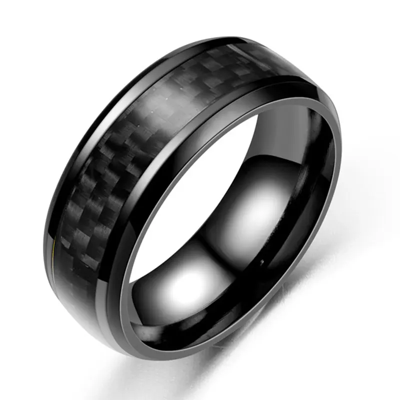 Stainless Steel Black Carbon Fiber Mens Cool Rings Fashion Red Blue Ring Anel Masculino Jewelry
Stainless Steel Black Carbon Fiber Mens Cool Rings Fashion Red Blue Ring Anel Masculino Jewelry
