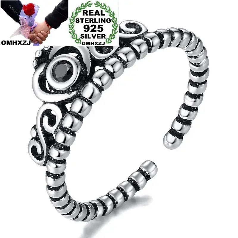 OMHXZJ Wholesale RG208 European Fashion Fine Woman Party Birthday Wedding Gift Crown AAA Zircon 925 Sterling Silver Open Ring
OMHXZJ Wholesale RG208 European Fashion Fine Woman Party Birthday Wedding Gift Crown AAA Zircon 925 Sterling Silver Open Ring