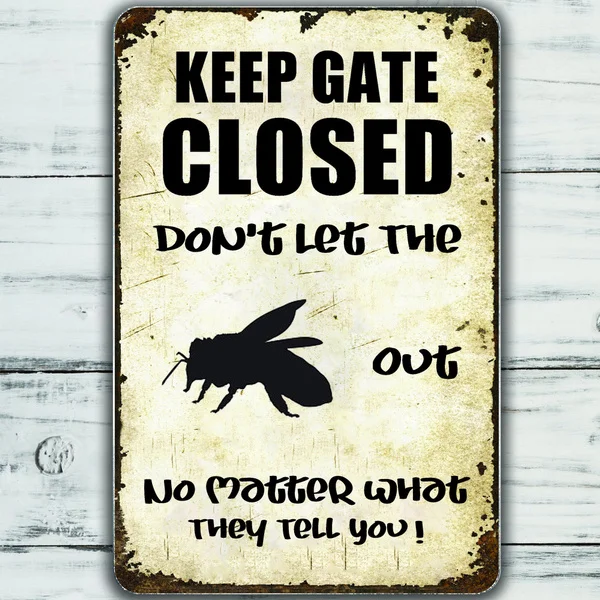 Bee Sign Funny Keep Gate Closed Tin Sign Vintage Farm Decor Art Pet Lover Tin Metal Sign Zoo Bar Club Cafe Garage Wall Decor
Bee Sign Funny Keep Gate Closed Tin Sign Vintage Farm Decor Art Pet Lover Tin Metal Sign Zoo Bar Club Cafe Garage Wall Decor