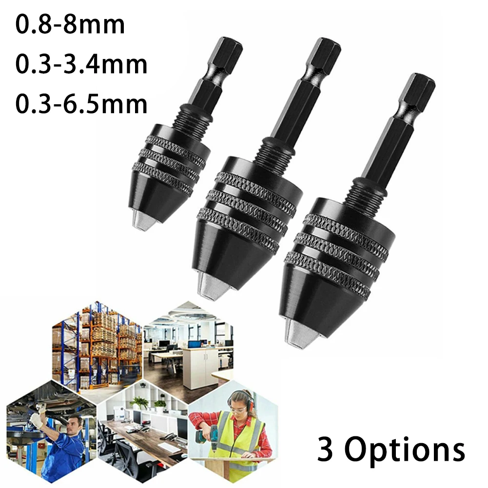 1/4" Hex Shank Keyless Drill Chuck Conversion Hex Shank Adapter Drill Bit Quick Change Driver Quick Change Conveter Adapters
1/4" Hex Shank Keyless Drill Chuck Conversion Hex Shank Adapter Drill Bit Quick Change Driver Quick Change Conveter Adapters