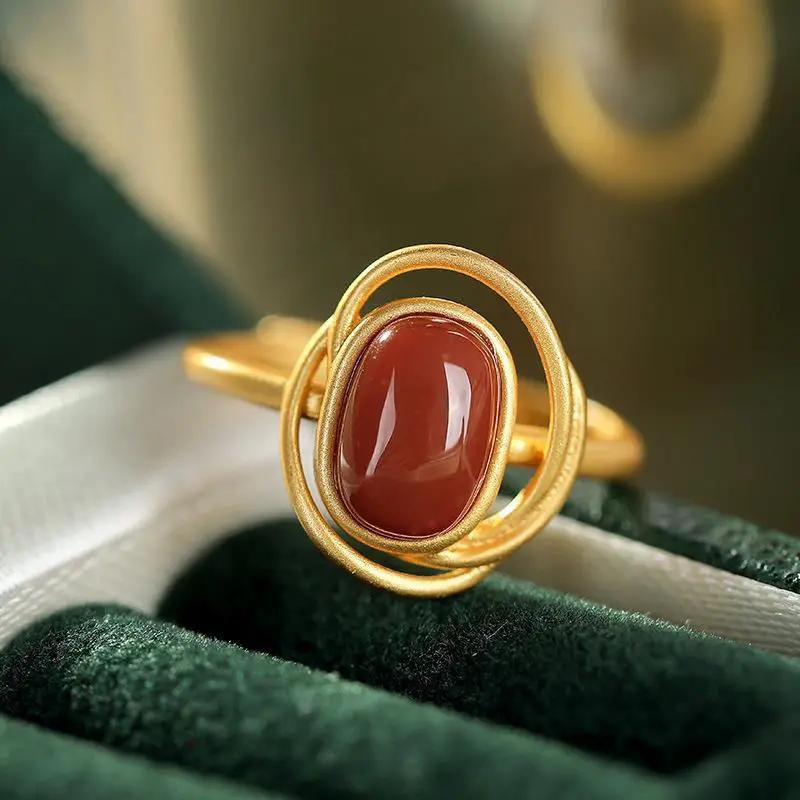 Designer original new natural chalcedony geometric shape retro fashion ladies silver jewelry opening adjustable ring ring
Designer original new natural chalcedony geometric shape retro fashion ladies silver jewelry opening adjustable ring ring