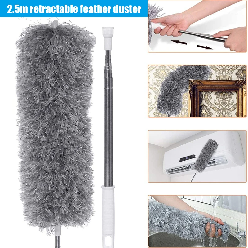 Telescopic Microfibre Duster Dusting Brush with Flexible Corner Broom Effortlessly Removes Dust and Cobwebs LB88
Telescopic Microfibre Duster Dusting Brush with Flexible Corner Broom Effortlessly Removes Dust and Cobwebs LB88