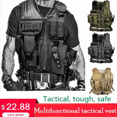 Tactical Vest Military Combat Armor Vests Mens Tactical Hunting Vest Army Adjustable Armor Outdoor CS Training Vest Airsoft
Tactical Vest Military Combat Armor Vests Mens Tactical Hunting Vest Army Adjustable Armor Outdoor CS Training Vest Airsoft