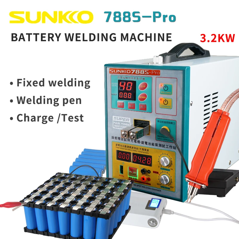 71B SPOT WELDING PEN BATTERY WELDING MACHINE SUNNKKO 788S PRO SPOT WELDER MACHINE 3.2KW with 110V/220V FREE SHIPPING
71B SPOT WELDING PEN BATTERY WELDING MACHINE SUNNKKO 788S PRO SPOT WELDER MACHINE 3.2KW with 110V/220V FREE SHIPPING